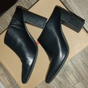 A New Day, 8.5M, black heeled mules.